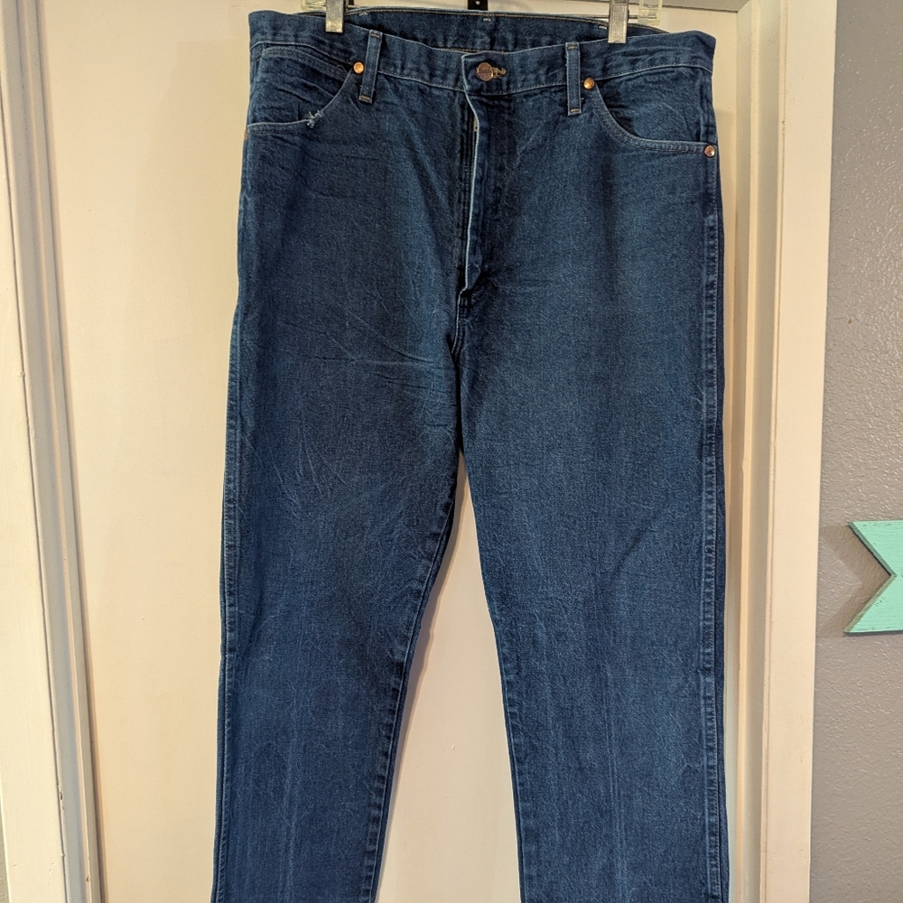 Wrangler Men's Dark Blue Straight Jeans